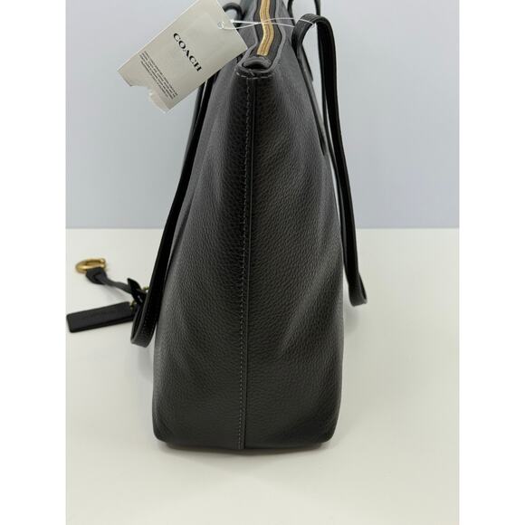 COACH Bella Small Pebbled Leather Tote Bag Purse Black NWT - Picture 4 of 6